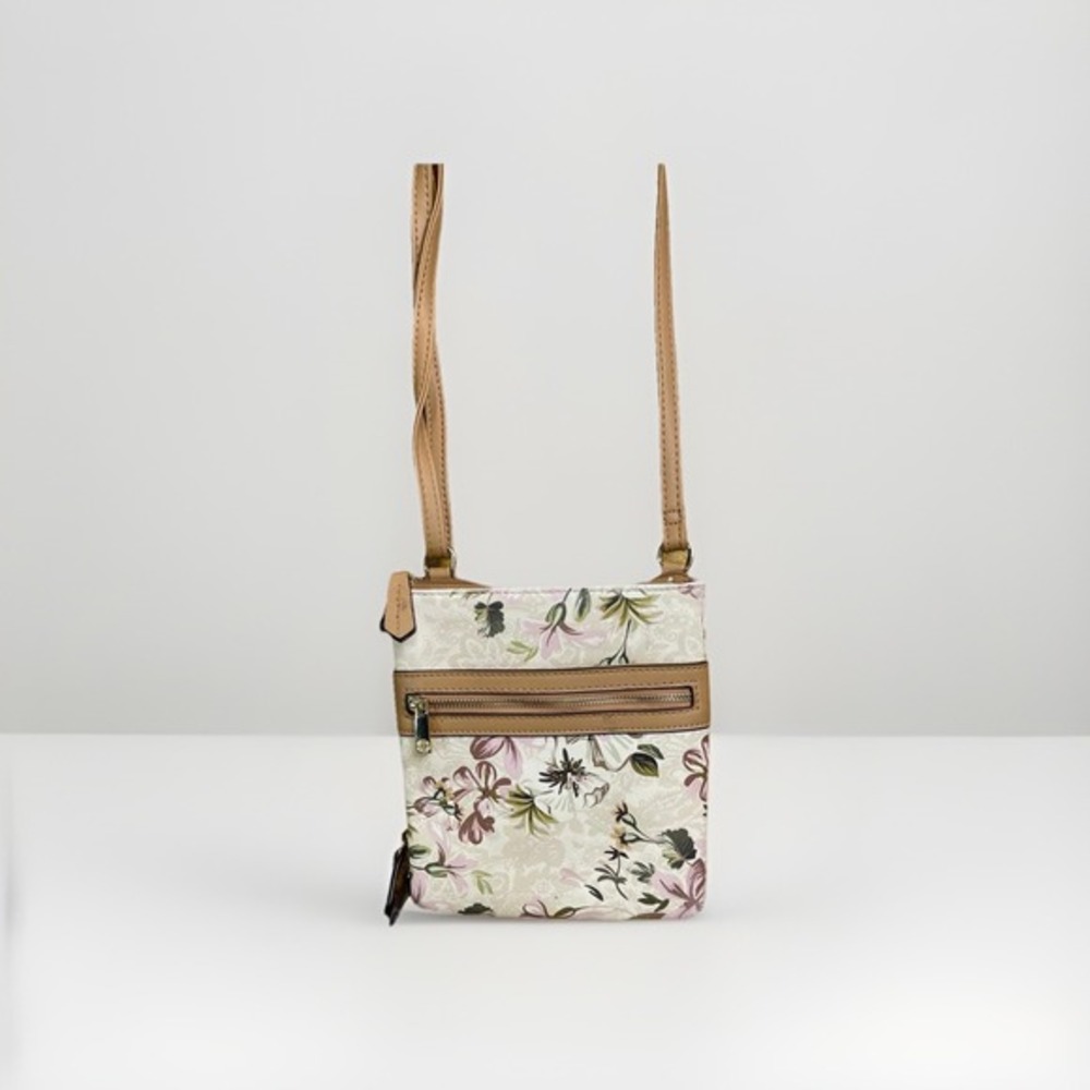 Giani Bernini Medium Zip Top & Zip Pockets Crossbody Bag Floral B1